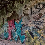 Graffiti op de muren van Fort Chartreuse